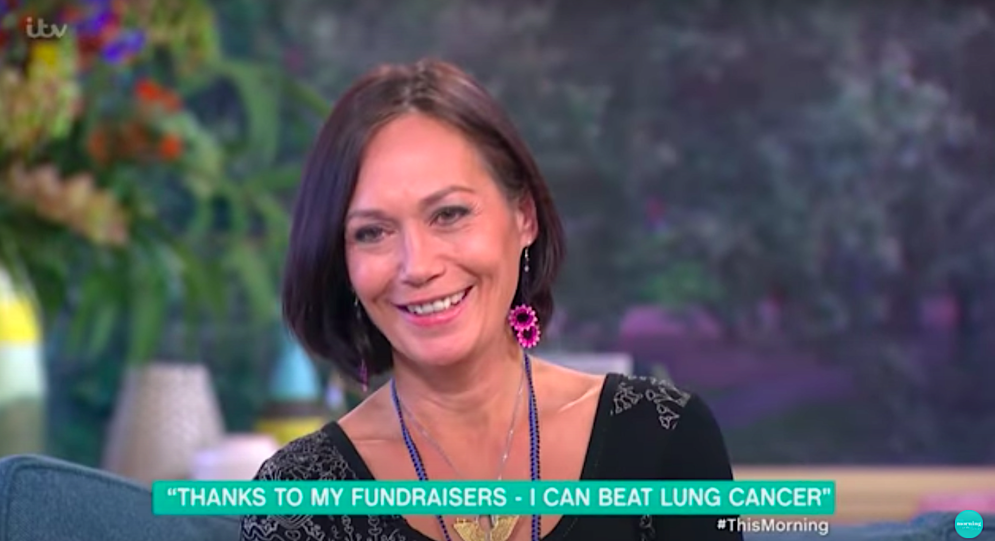Leah Bracknell on This Morning talking about her cancer diagnosis