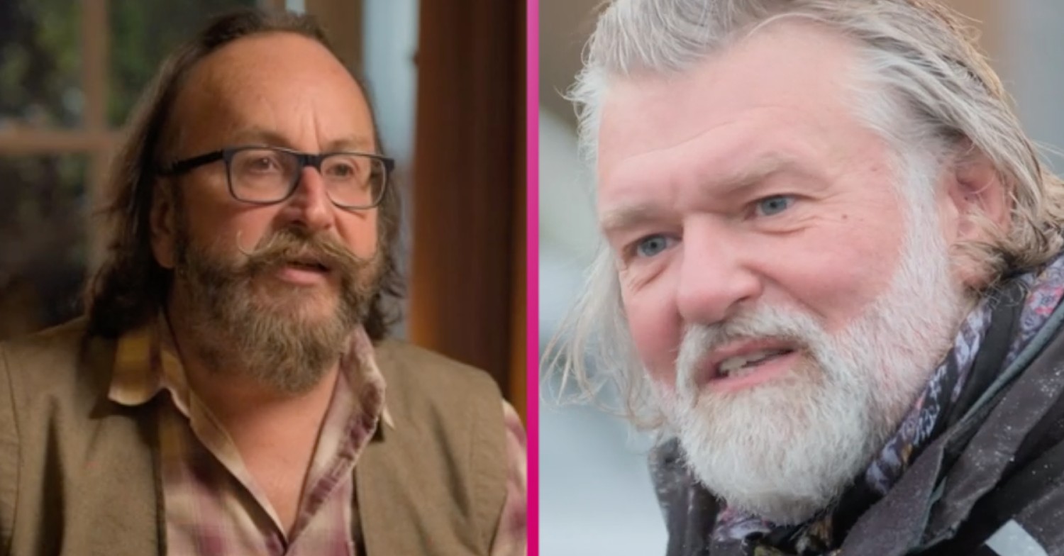 The Hairy Bikers' Dave Myers and Si King looking to camera in separate shots