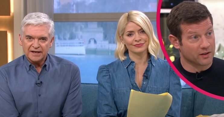 Phillip Schofield and Holly Willoughby on This Morning alongside Dermot O'Leary