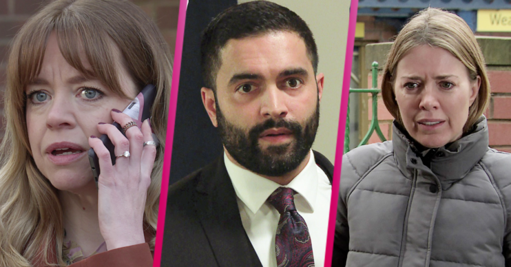 Toyah Imran Abi looking concerned in Coronation Street