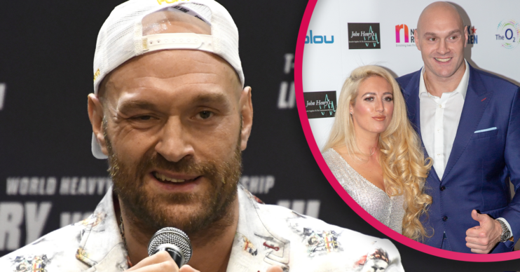Tyson Fury at an event with his wife Paris