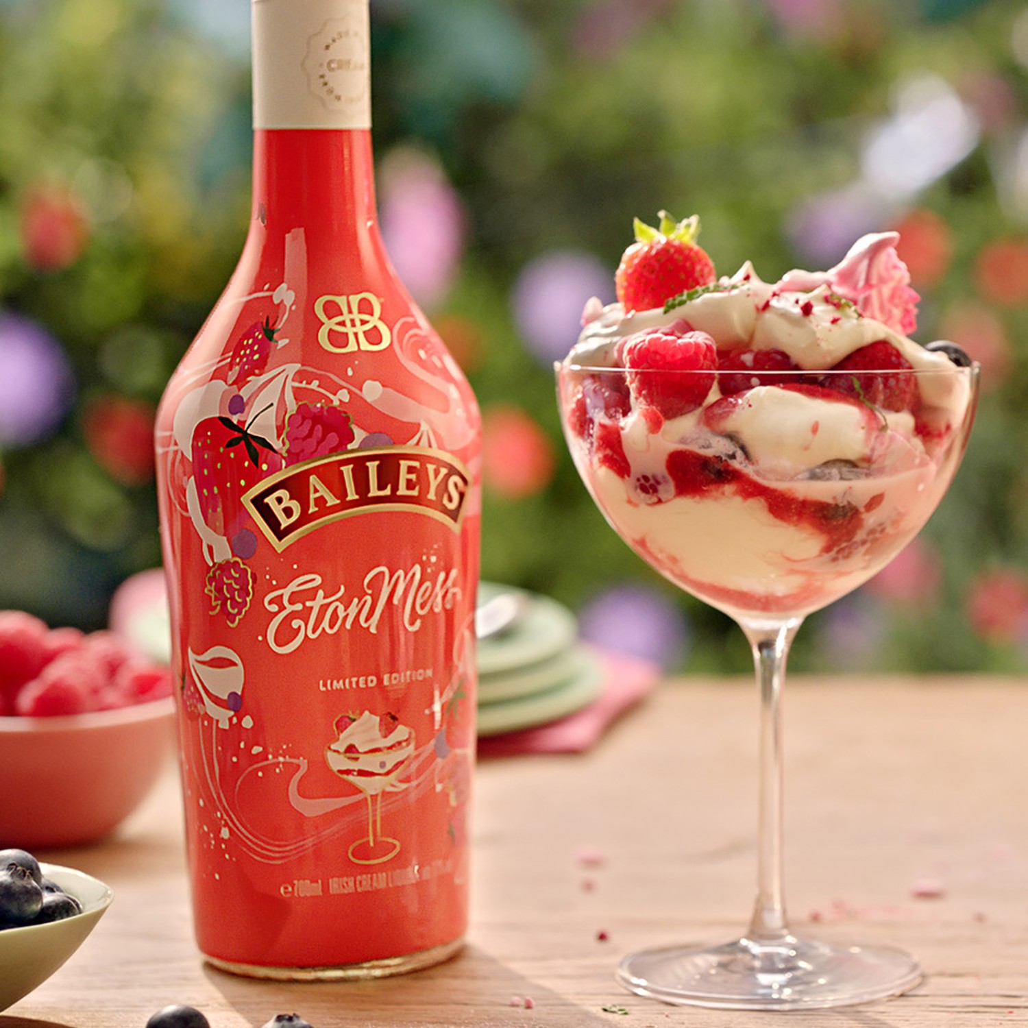 Baileys Eton Mess Martini cocktail
