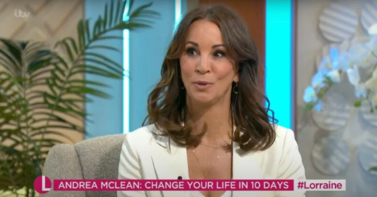 Andrea McLean talking about her career on ITV's Lorraine