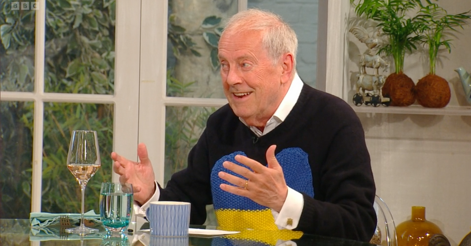 Gyles Brandreth on Saturday Kitchen. (Credit: BBC One)