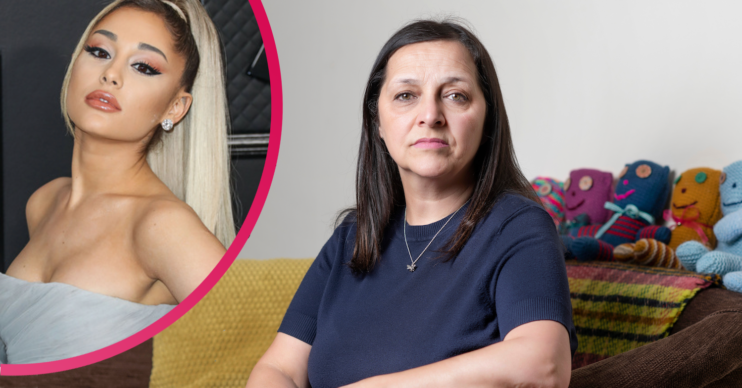 Figen Murray, mother of Martyn, alongside sister Ariana Grande