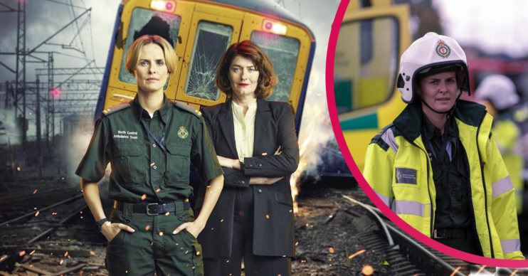 Leanne Best and Anna Chancellor posing in a publicity shot for Compulsion Channel 5