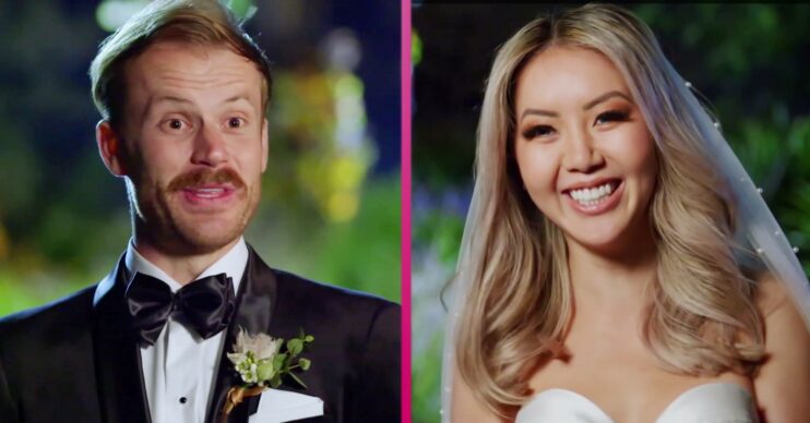 Selina and Cody smiling on Married At First Sight Australia