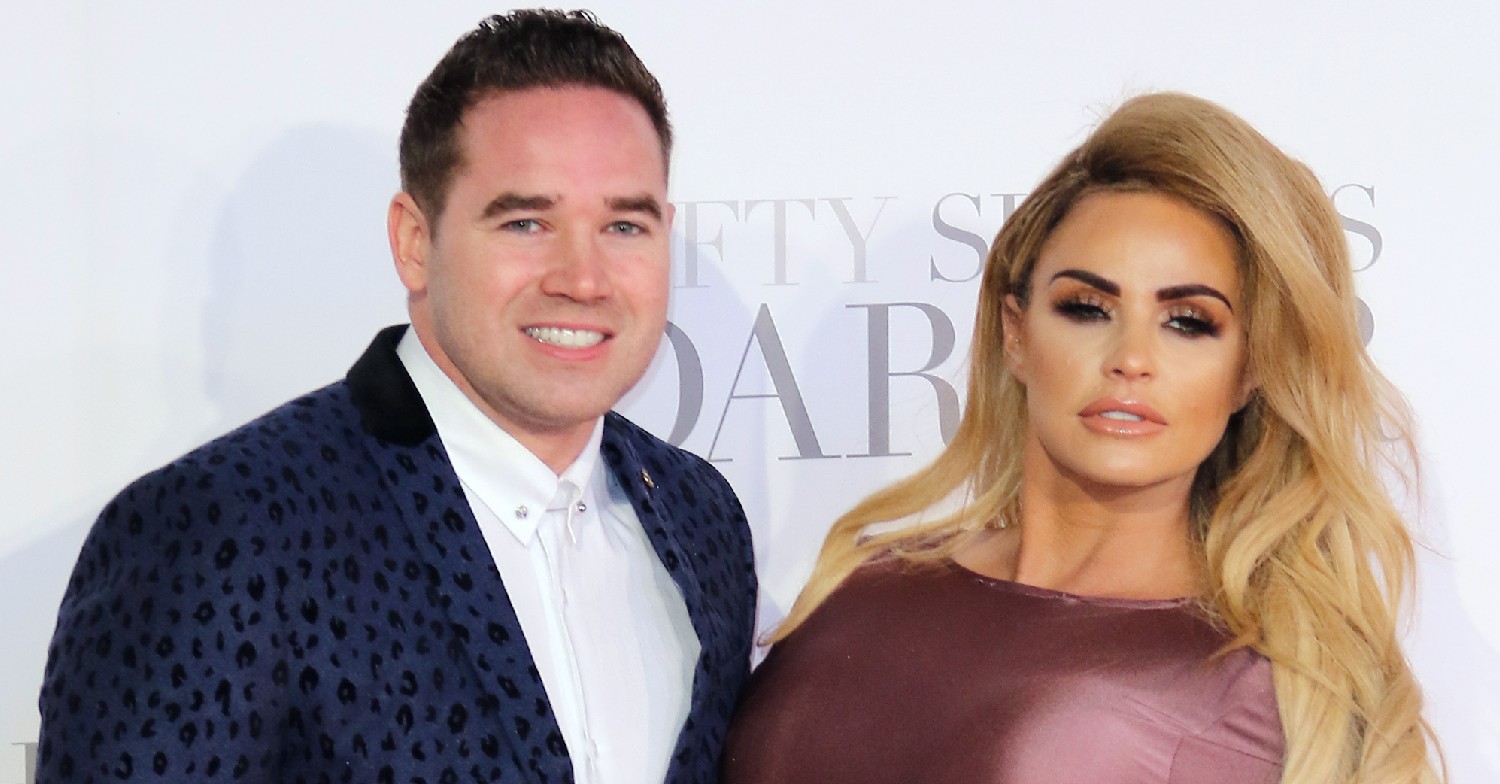 Kieran Hayler and Katie Price smile on the red carpet