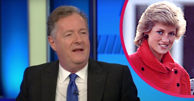 Piers Morgan, Princess Diana smiling - ED composite