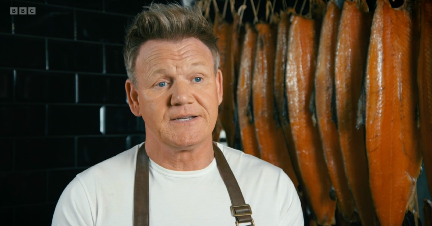Gordon Ramsay speaking to camera on Future Food Stars