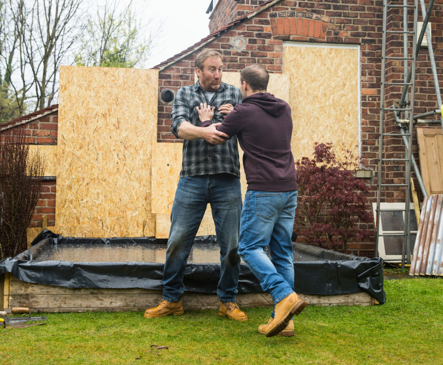 Corrie Phill is confronted by angry Tyrone