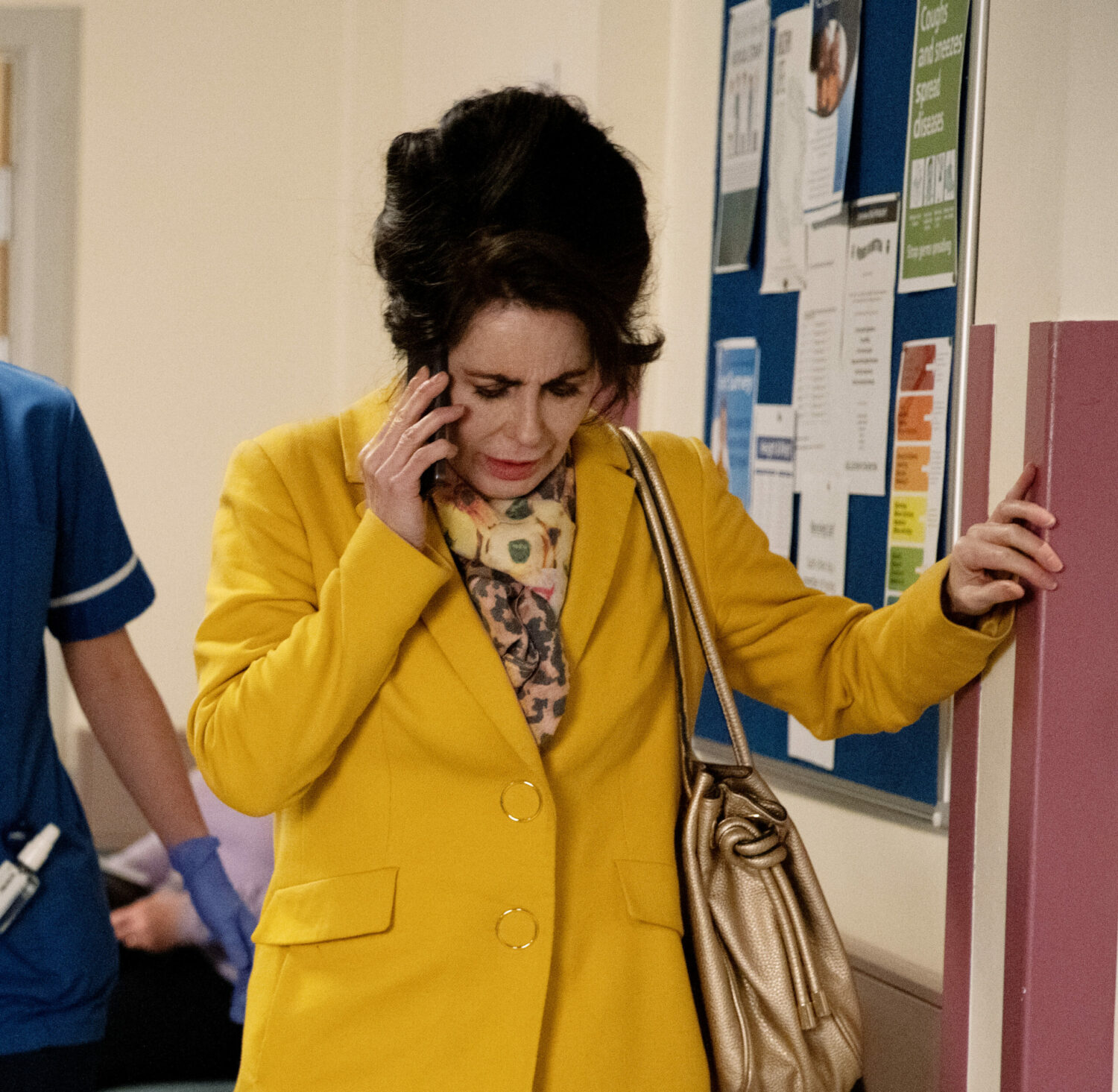 Tired and sore Faith struggles to get hold of Moira on the phone