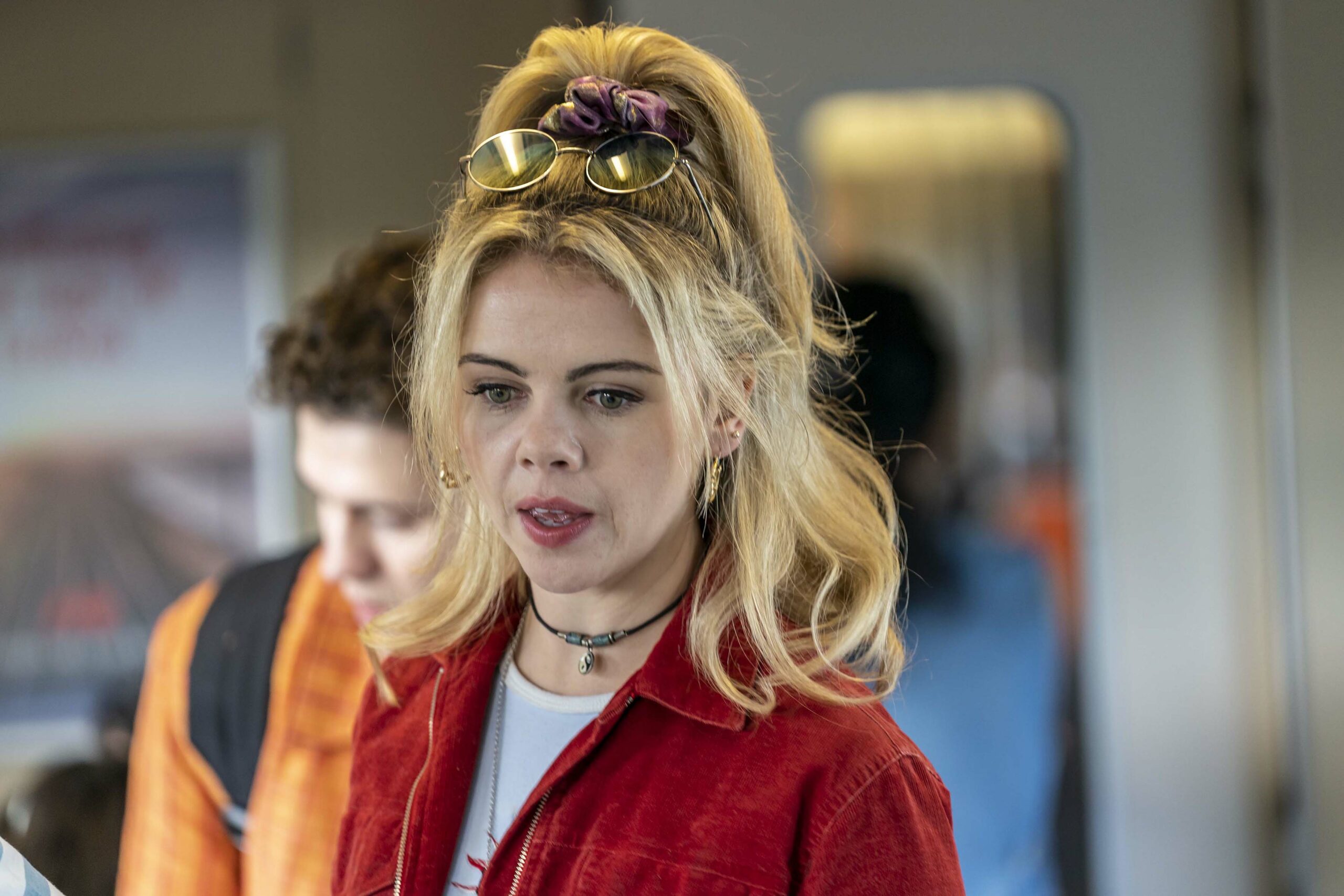 Erin Quinn (Saoirse Monica Jackson) from Derry Girls looking confrontational 