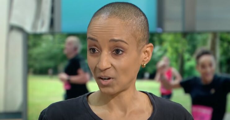 Adele Roberts during an appearance on GMB after her cancer diagnosis