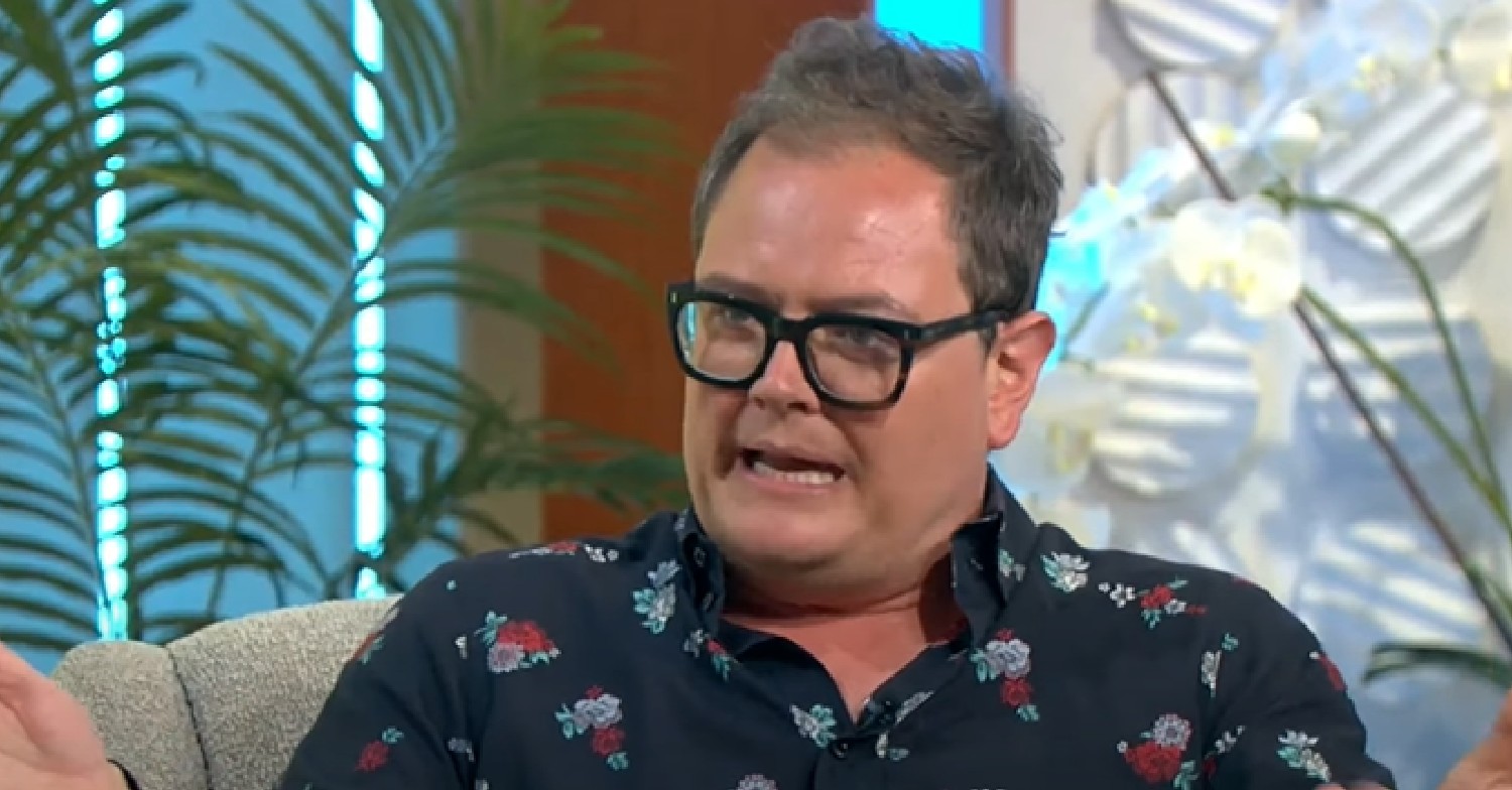 Alan Carr in floral shirt on Lorraine