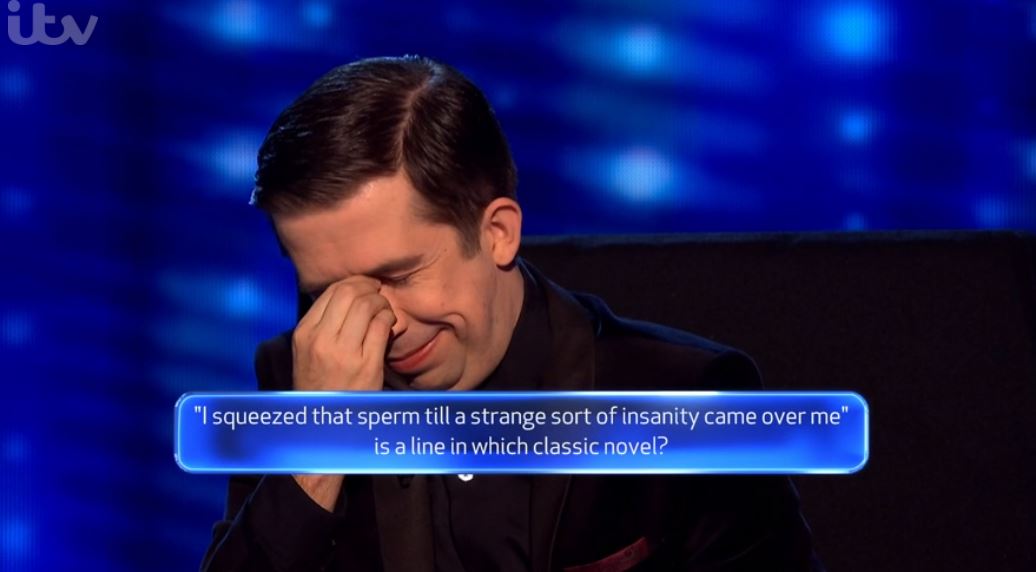 Beat the Chasers star Issa laughing and hiding his eyes