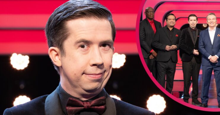 Beat the Chasers star Issa Schultz with Shaun Wallace, Paul Sinha and Bradley Walsh on new series