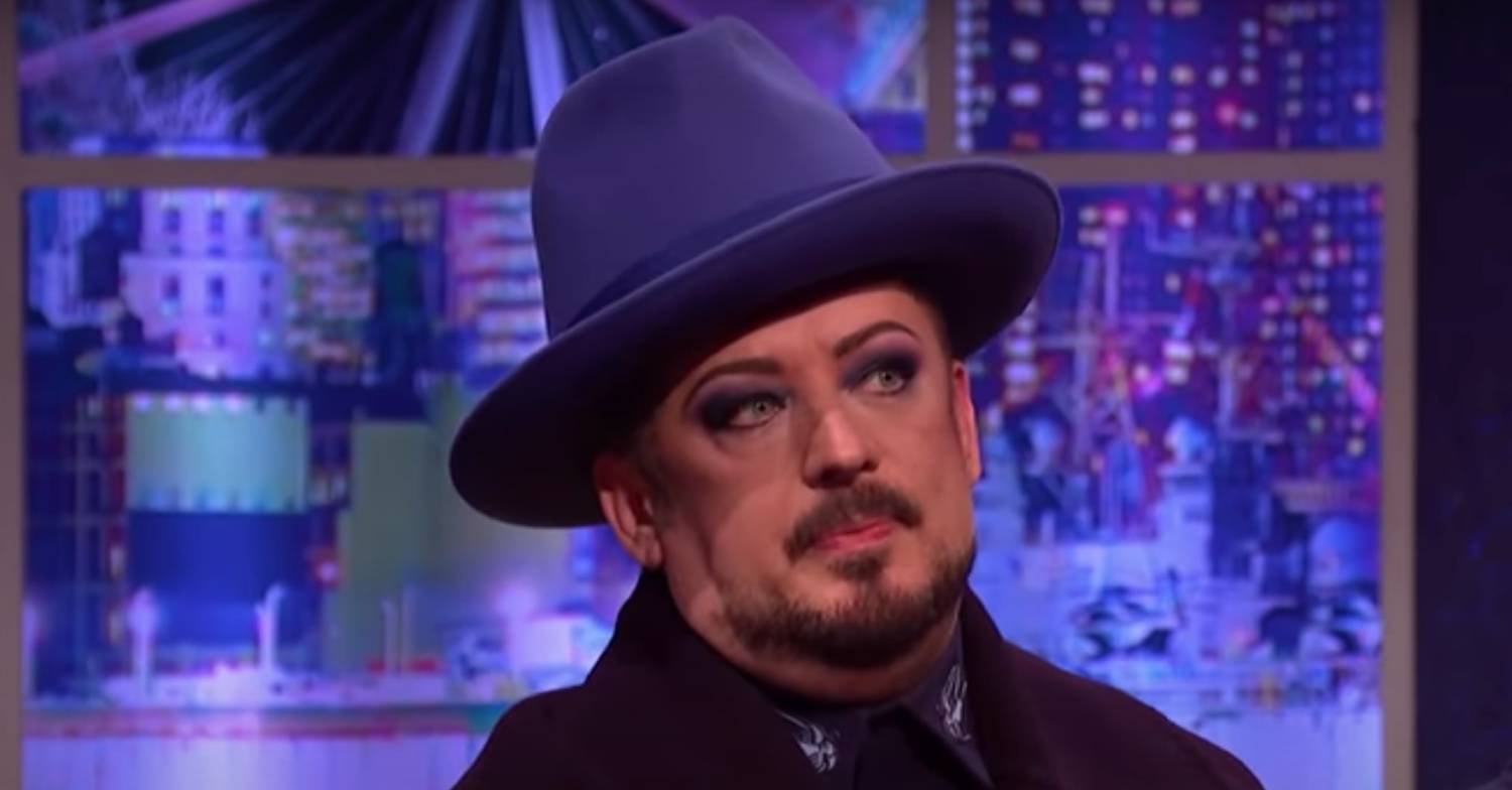 Boy George looks concerned
