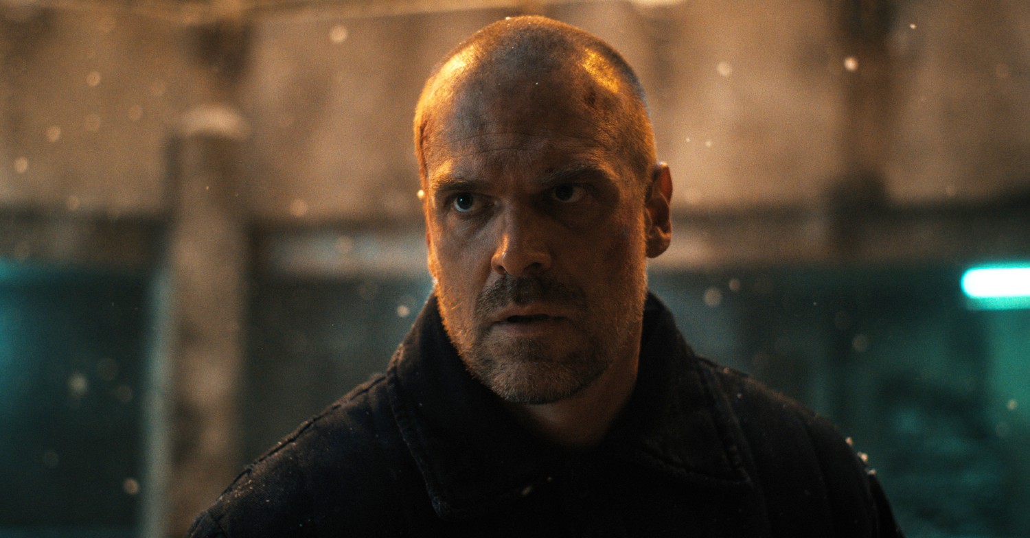 Jim Hopper looks angry on Stranger Things