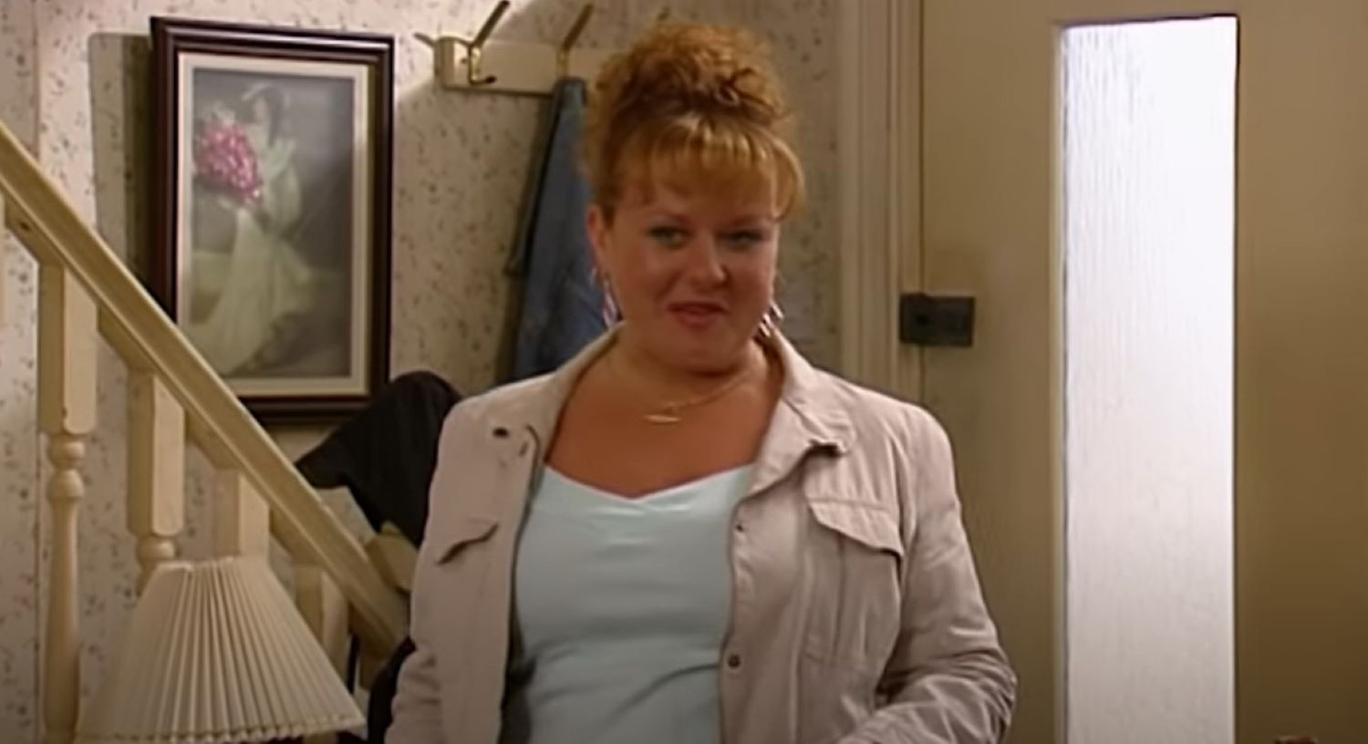 Coronation Street Cilla Battersby-Brown smiles at Les