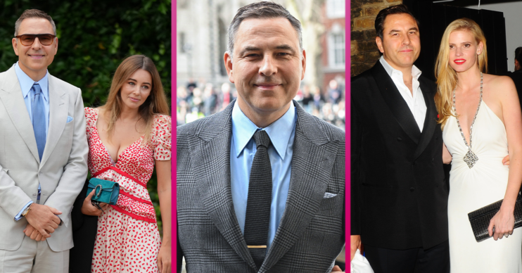 David Walliams with two of his girlfriends