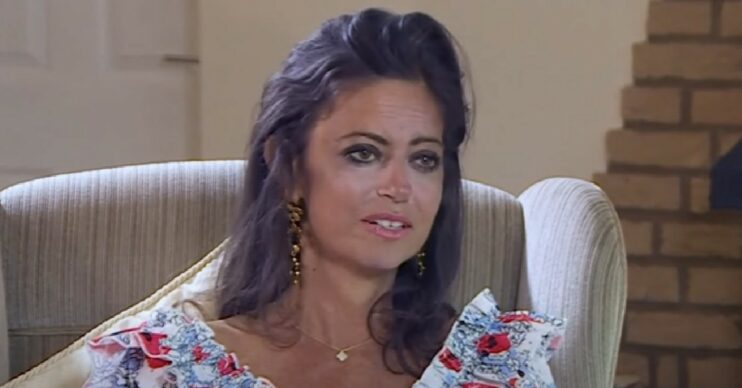 Deborah James in floral dress during BBC Breakfast interview