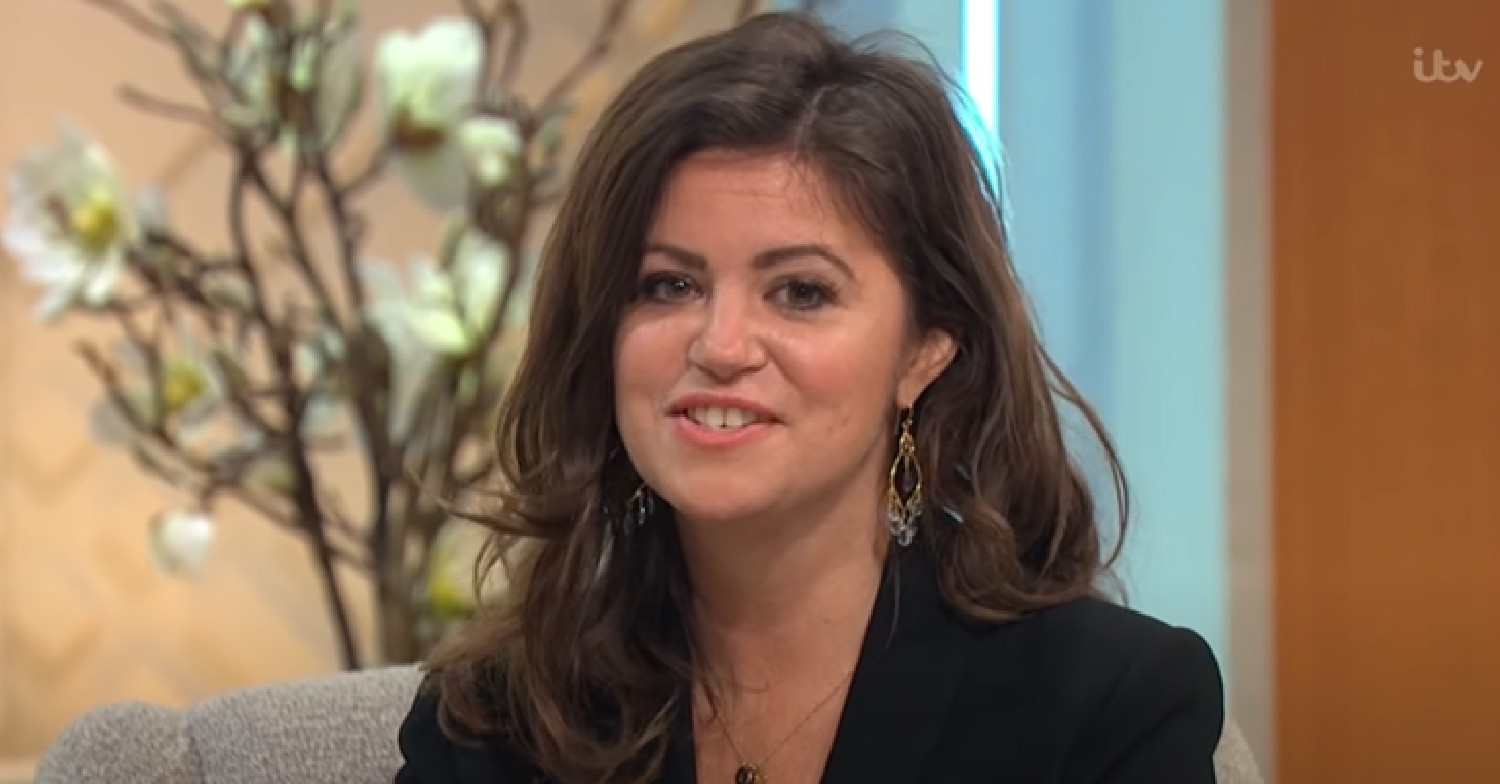 Deborah James looks at camera on Lorraine