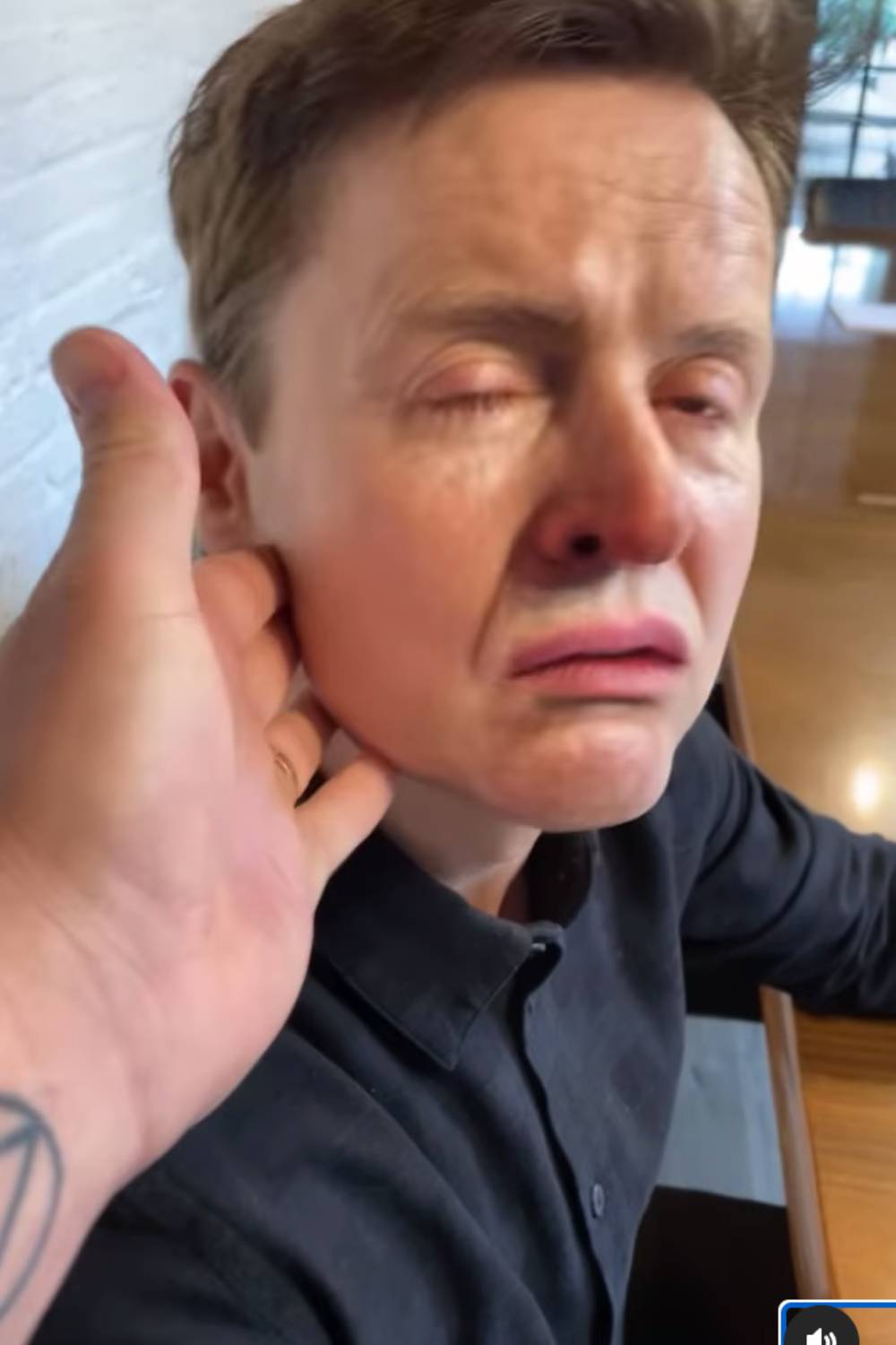 Ant McPartlin's video includes a little slap to a crying Dec