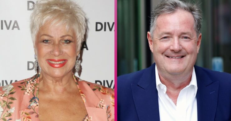 Denise Welch and Piers Morgan smiling at events