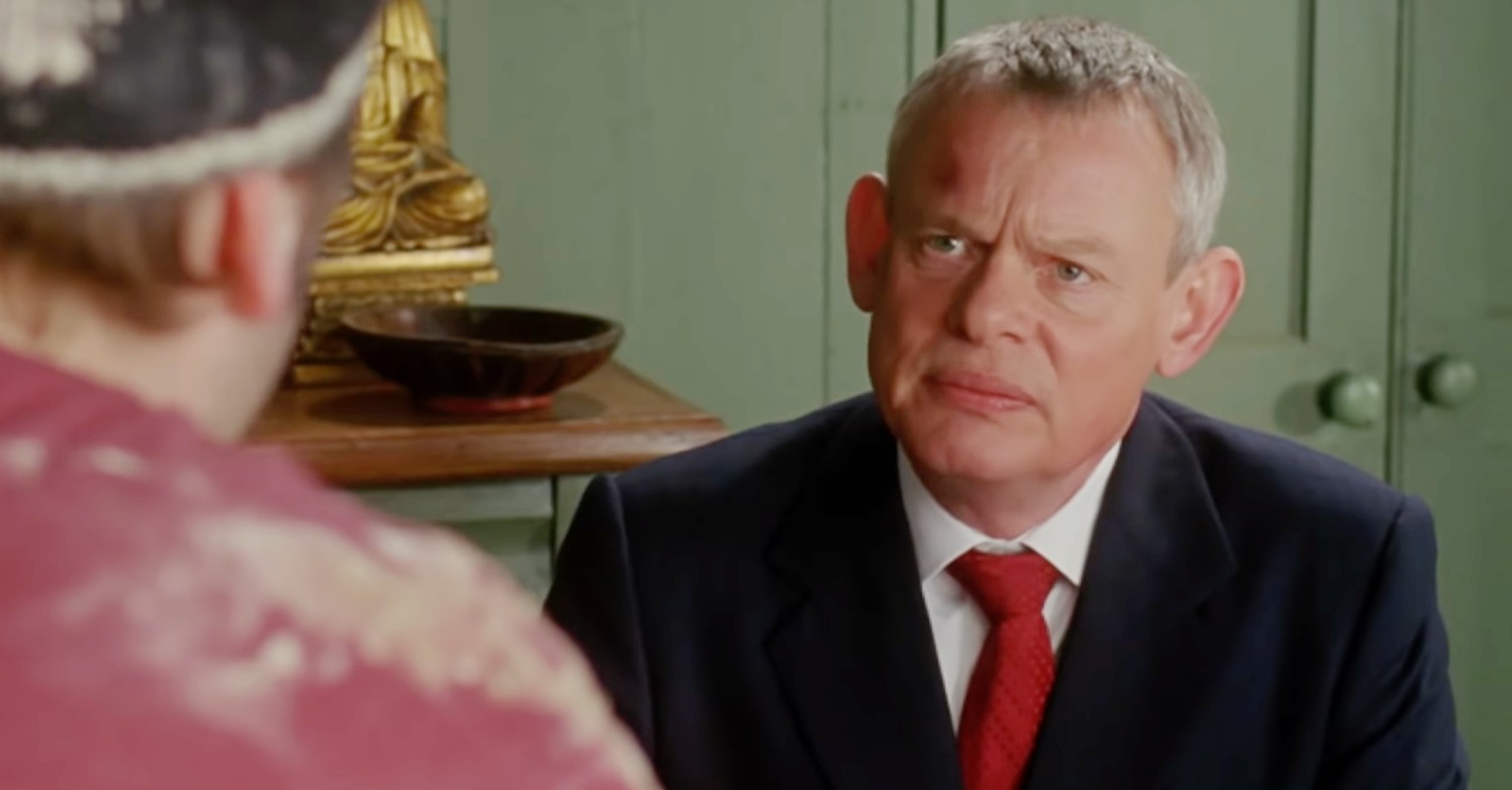 Doc Martin season 10 star Martin Clunes looking confused on the show