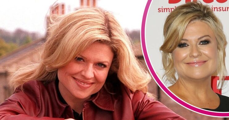 Louise Appleton in Emmerdale and actress Emily Symons