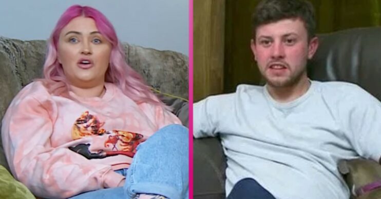 Gogglebox star Ellie Warner with boyfriend Nat on the show