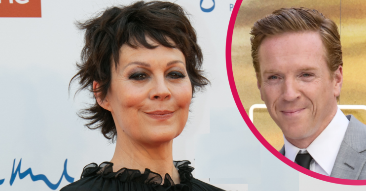 Helen McCrory and husband Damien smiling