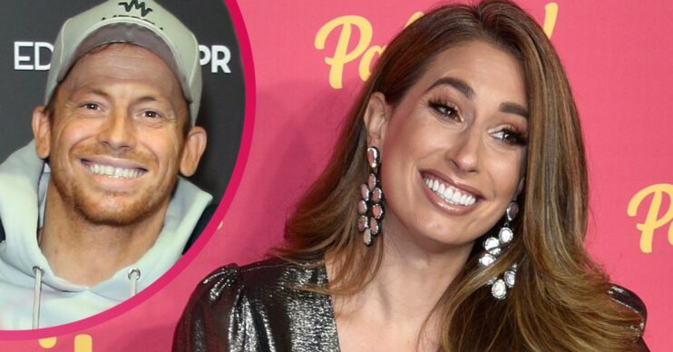 Joe Swash and Stacey Solomon smiling at events