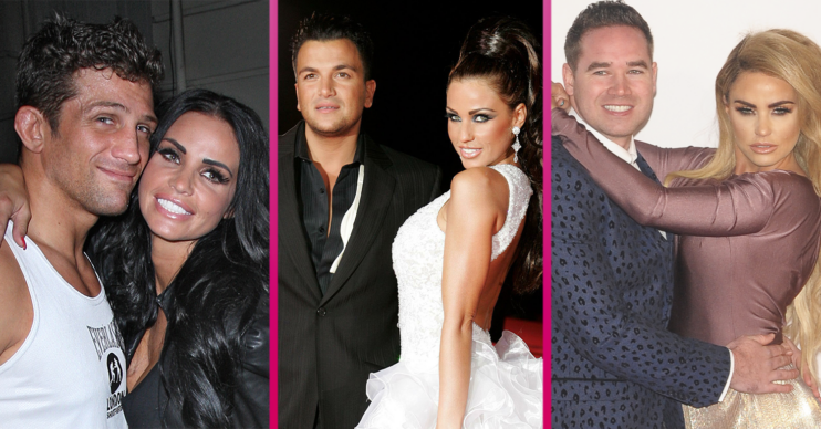 Katie Price with her three husbands
