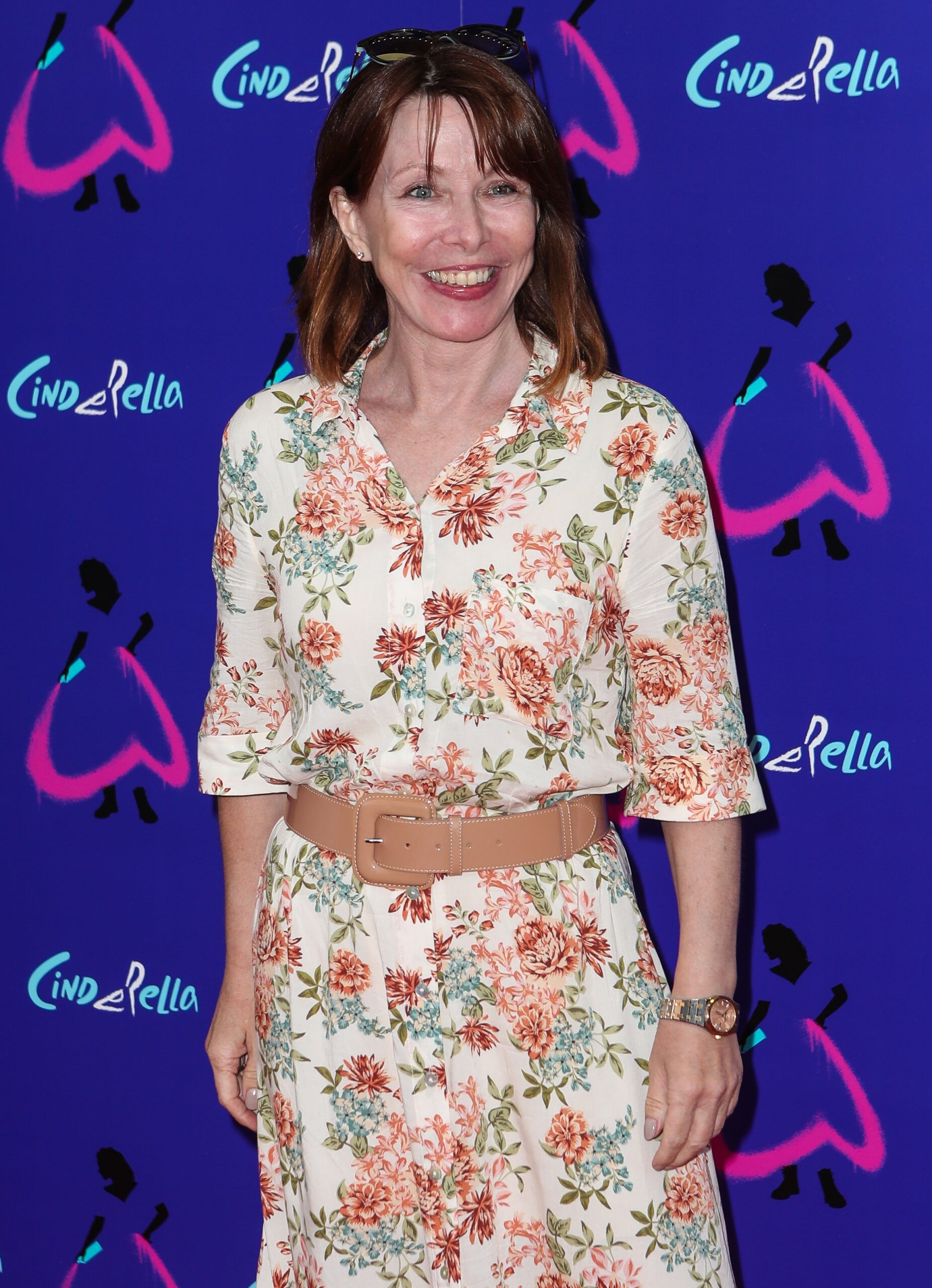 Kay Burley in floral dress at event