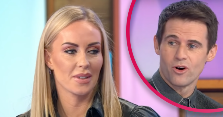 Brianne Delcourt looking at Kevin Kilbane