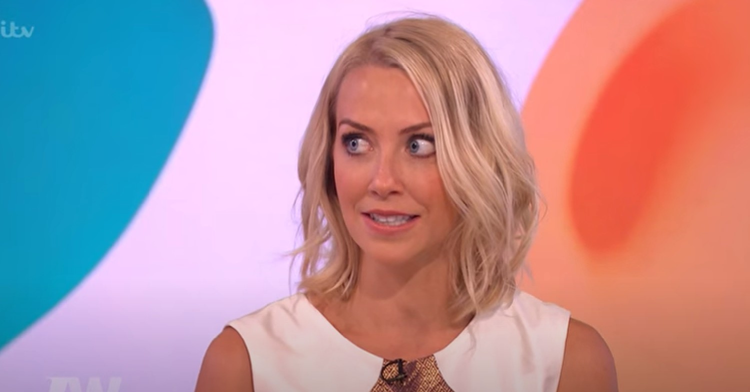 Laura Hamilton looks surprised during interview on Loose Women