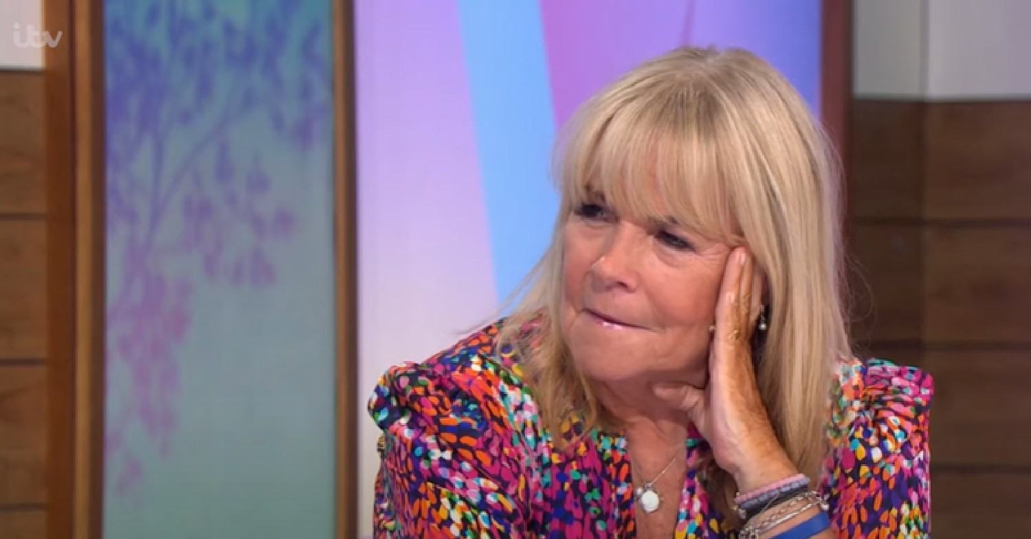 Linda Robson rests her head on her hand on Loose Women