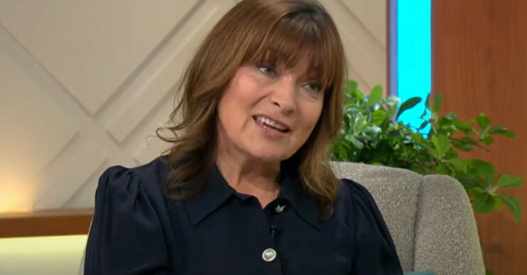 Lorraine Kelly smiles in black dress on her show today May 17, 2022