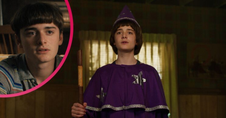 Will Byers in a wizard costume on Stranger Things