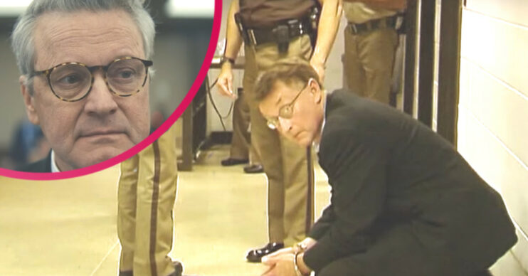 Colin Firth and the real Michael Peterson composite