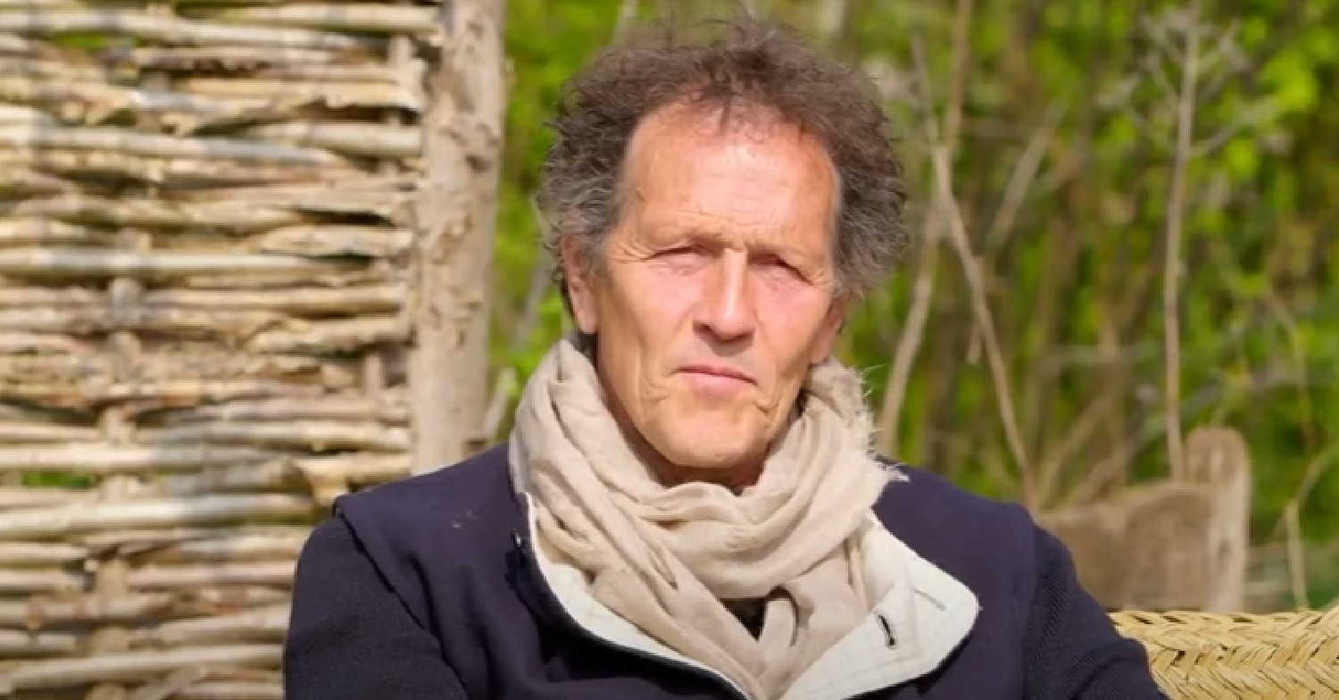 Monty Don looks serious in garden on Today Show