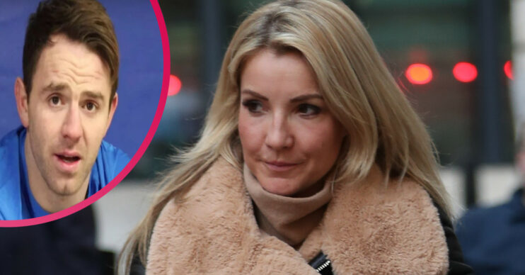 Richie Myler and former partner Helen Skelton looking upset