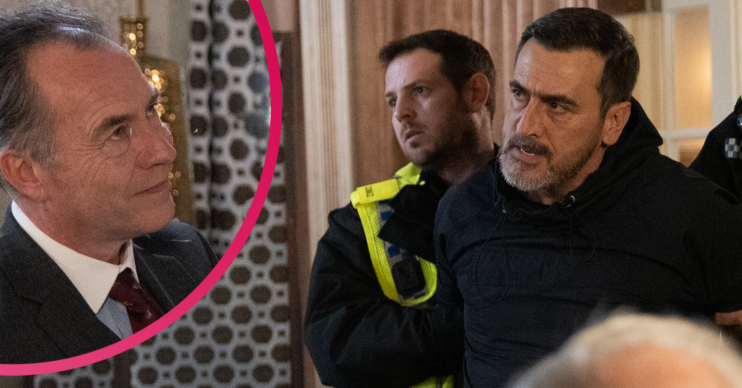 Coronation Street Peter arrested split image