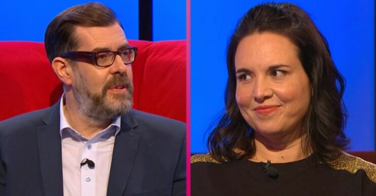 Richard Osman and Ingrid Oliver both look to the side