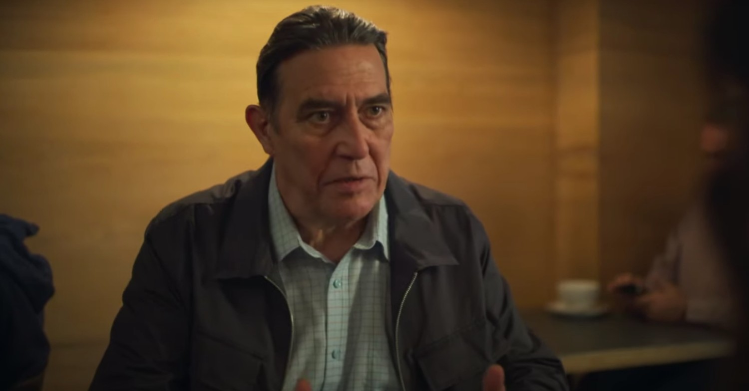 Ciarán Hinds frowning on The Dry