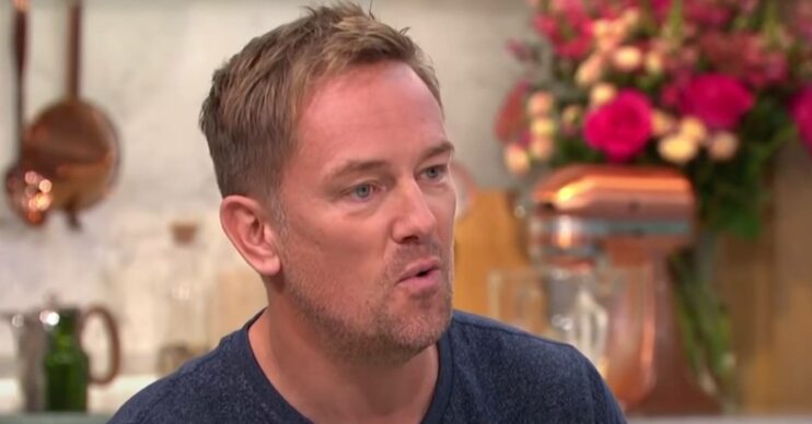 Simon Thomas speaks about his late wife during a TV appearance