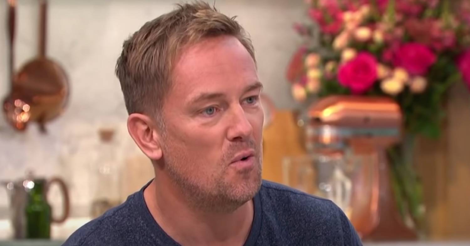 Simon Thomas speaks about his late wife during a TV appearance
