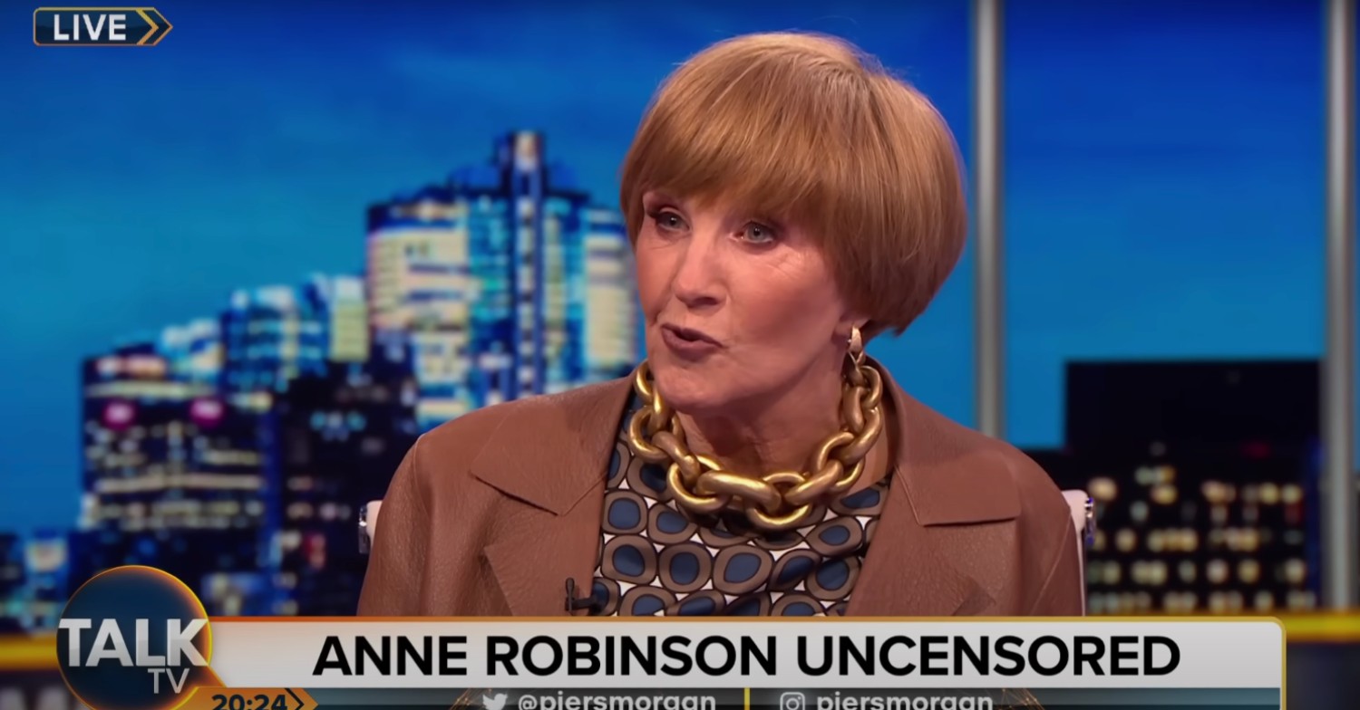 Anne Robinson speaking on Piers Morgan Uncensored